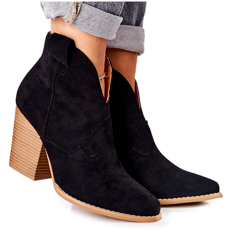 MSMG Cizme de damă pe toc Meronet negru