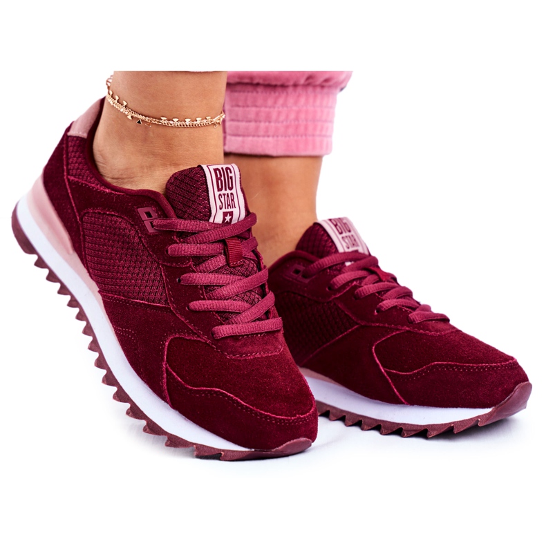 Încălțăminte sport pentru femei Adidași Big Star Burgundy GG274522 roșu Încălțăminte sport pentru femei Adidași Big Star Burgundy GG274522 roșu