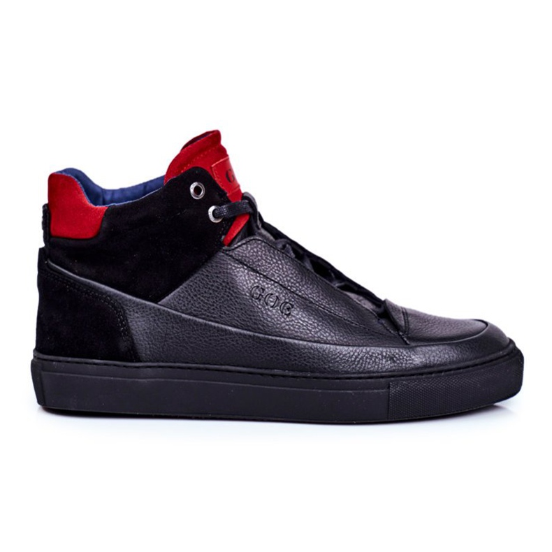 GOE Pantofi sport bărbați Piele Negru GG1N3114 roșu