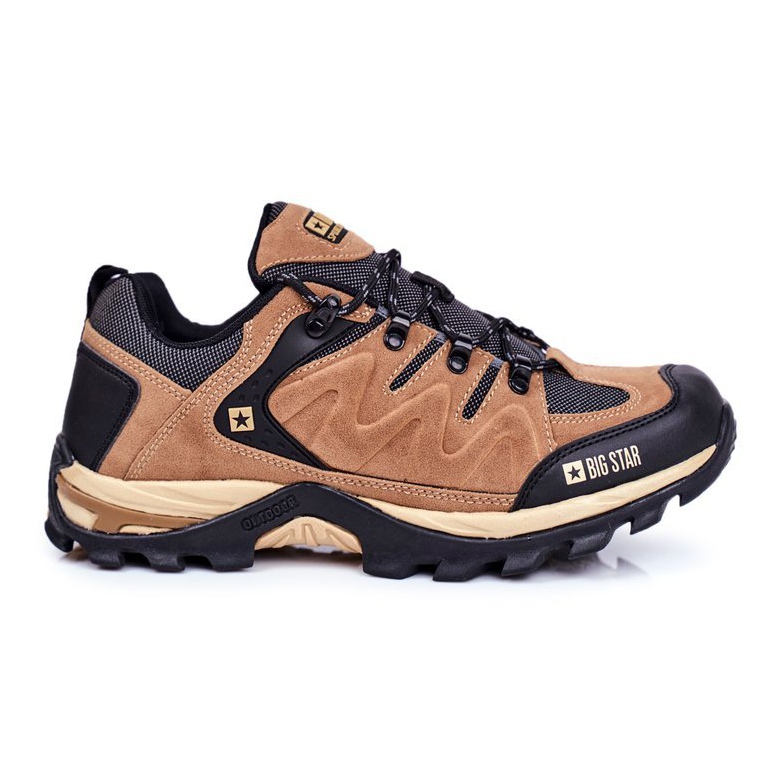 Încălțăminte de trekking pentru bărbați Big Star Outdoor Camel GG174280 maro negru