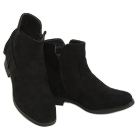Cizme negre 1515 stil boho negru