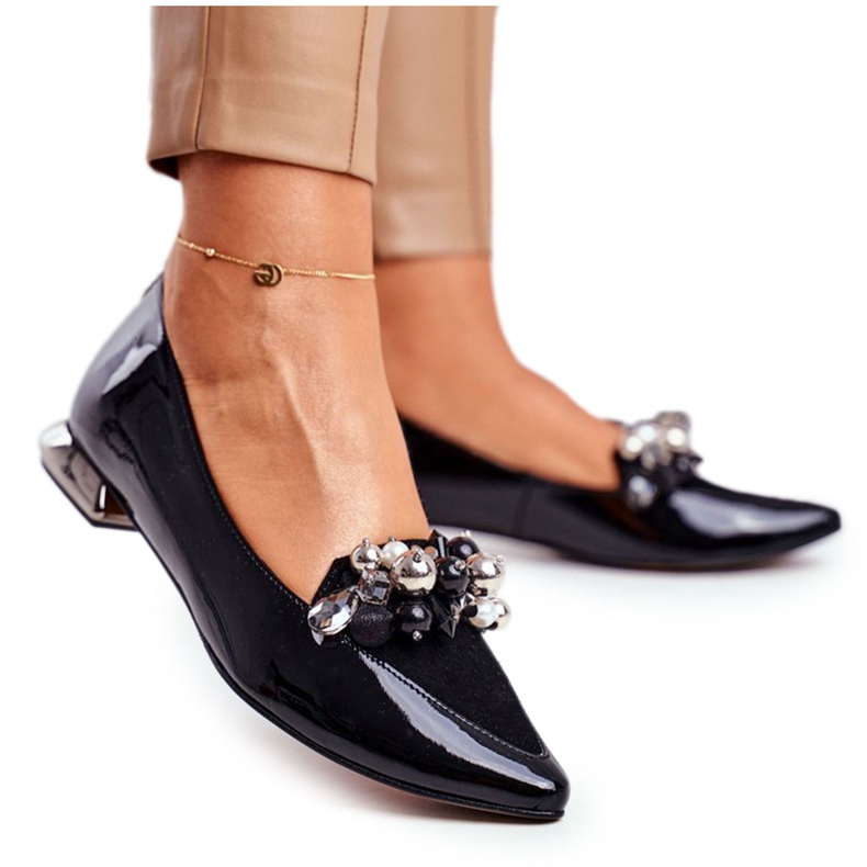 Balerini de damă Laura Messi Piele Neagră 2157 negru