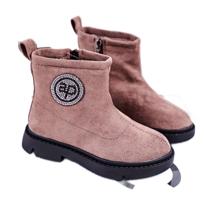 Apawwa Cizme calde pentru copii bej Alvin