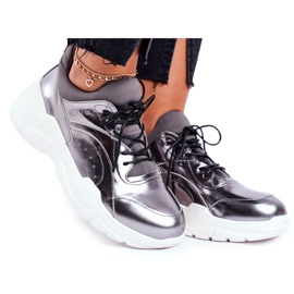 Adidași pentru femei Goe Leather Pewter GG2N3040 negru