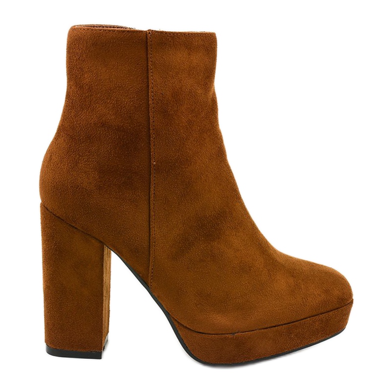 Cizme din piele de căprioară maro pe stâlpul Skye Cizme din piele de căprioară maro pe stâlpul Skye