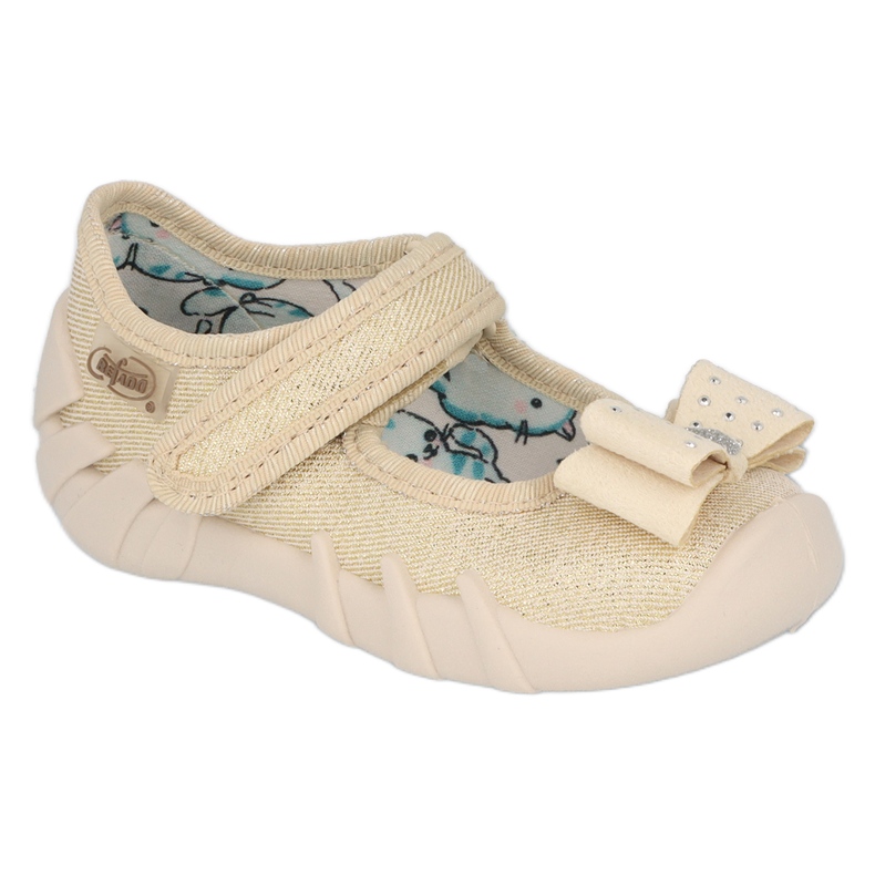 Papuci pentru copii Befado cu un arc 109p206 de aur