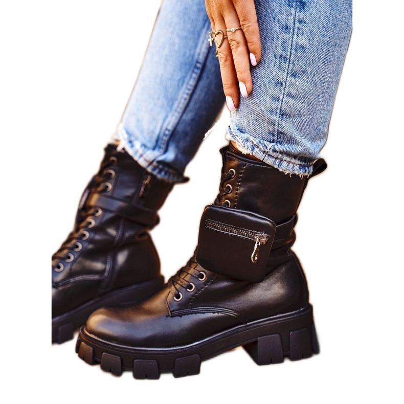 S.Barski Cizme de damă pe platformă Verdem încălzit negru