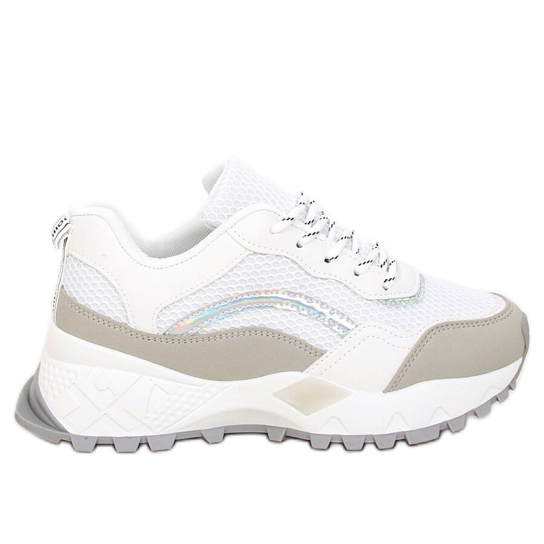 Alb și gri LA87P Pantofi sport gri Alb și gri LA87P Pantofi sport gri