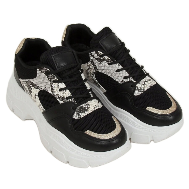 Negru BL195P Pantofi sport negri pentru femei