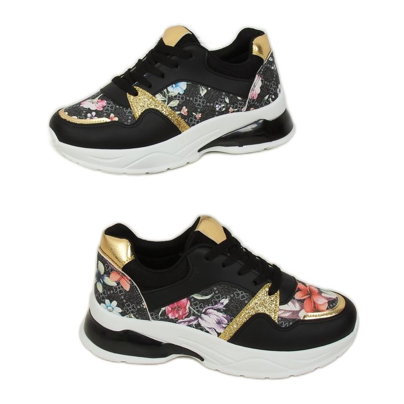 Negru NB332 Pantofi sport negri multicolor