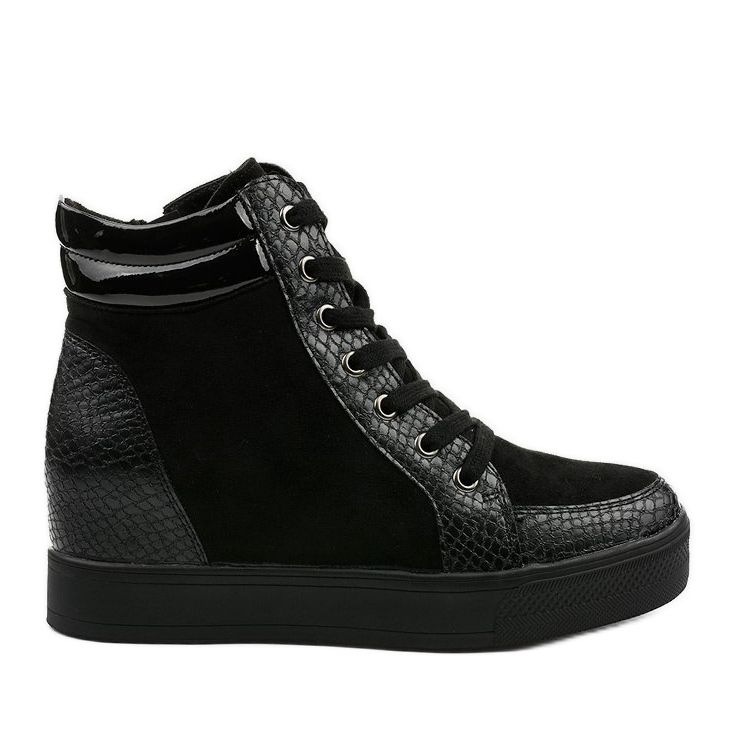 Adidași negri pe pană de Doreal negru