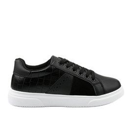 Adidași negri eleganți pentru femei BK928 negru
