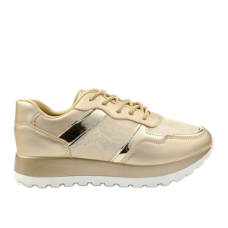 Adidași sport din piele ecologică aurie 2019-447 de aur