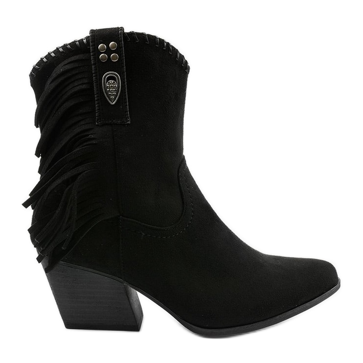 Cizme de cowboy din piele neagră de la Lamimeila negru