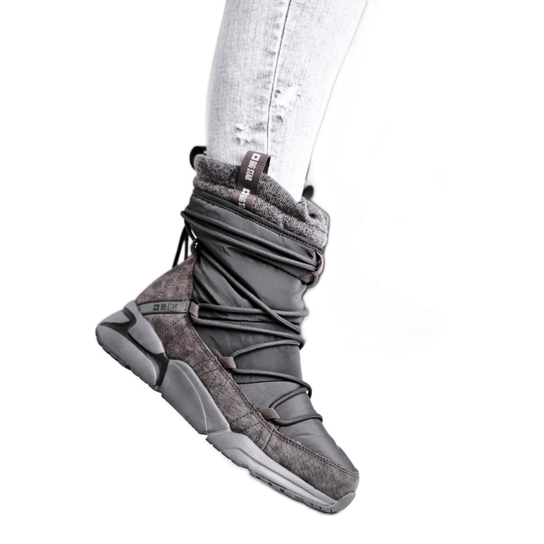 Cizme de zăpadă pentru femei Big Star Grey GG274629 gri
