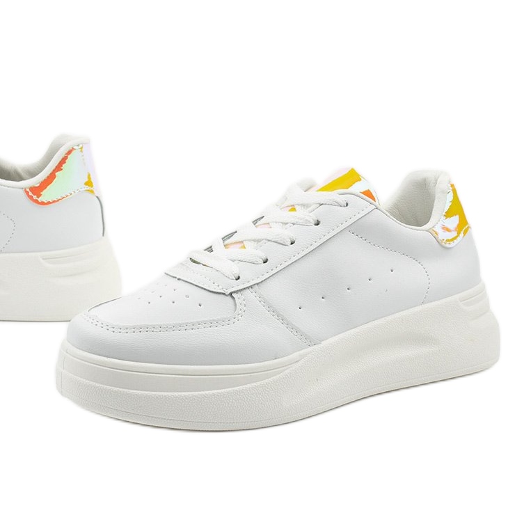 Adidași albi strălucitori LLQ205-17 de aur