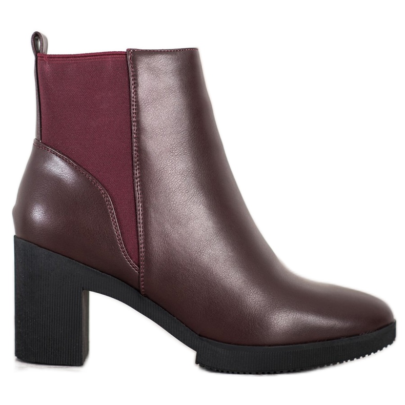 Cizme din piele ecologică roșu multicolor