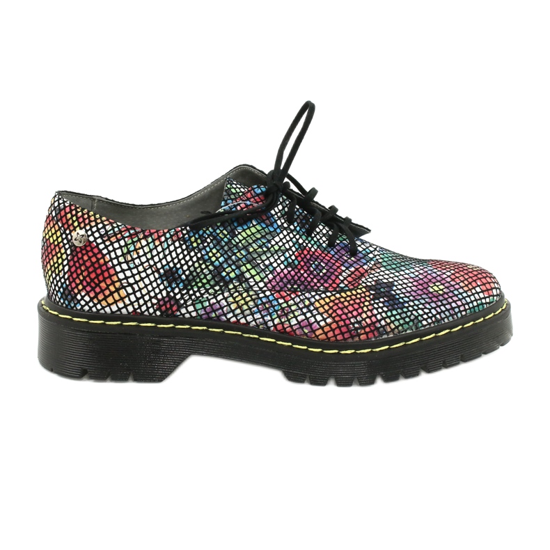 Brogues pentru femei Oxfords Piele Flori Maciejka 04087-43 multicolor