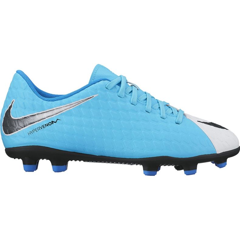 Ghete fotbal Nike Hypervenom Phade Iii Fg Jr 852580 104 albastru albastru