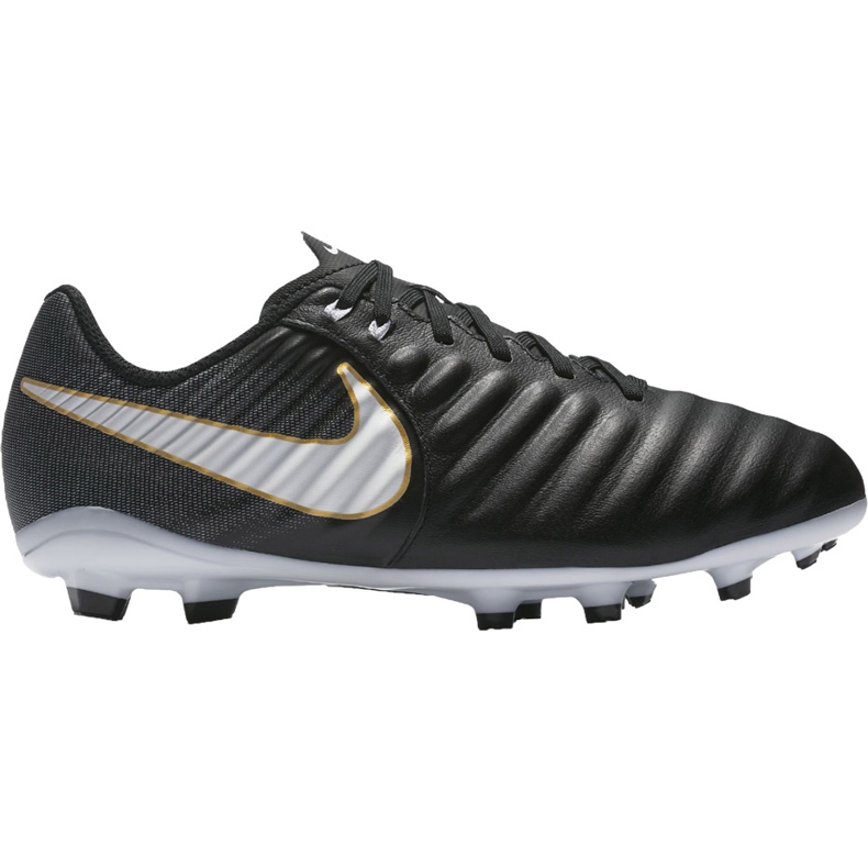 Ghete de fotbal Nike Tiempo Ligera Iv Fg Jr 897725 002 negru negru