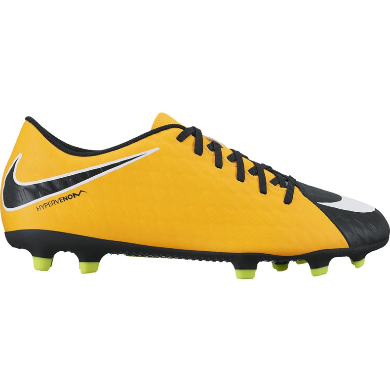 Ghete fotbal Nike Hypervenom Phade Iii Fg Jr 852580 801 multicolor galben
