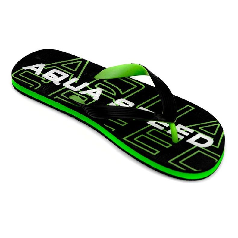 Papuci bărbați Aqua-Speed ​​Rhodes negri și verzi col. 38 negru verde