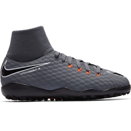 Pantof de fotbal Nike Hypervenom Phantom X 3 Academy Df Tf Jr AH7293 081 multicolor gri
