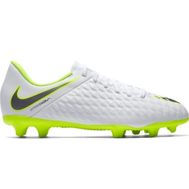 Pantofi de fotbal Nike Hypervenom 3 Club Fg Jr AJ4146 107 alb alb