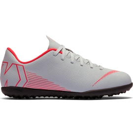 Pantofi de fotbal Nike Mercurial Vapor X 12 Club Tf Jr AH7355 060 multicolor gri