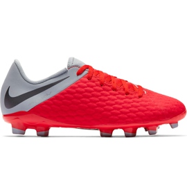 Pantof de fotbal Nike Hypervenom 3 Academy Fg Jr AJ4119 600 roșu roșu