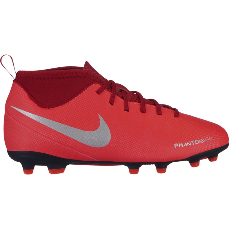 Pantofi de fotbal Nike Phantom Vsn Club Df Fg Mg Jr AO3288 600 multicolor roșu