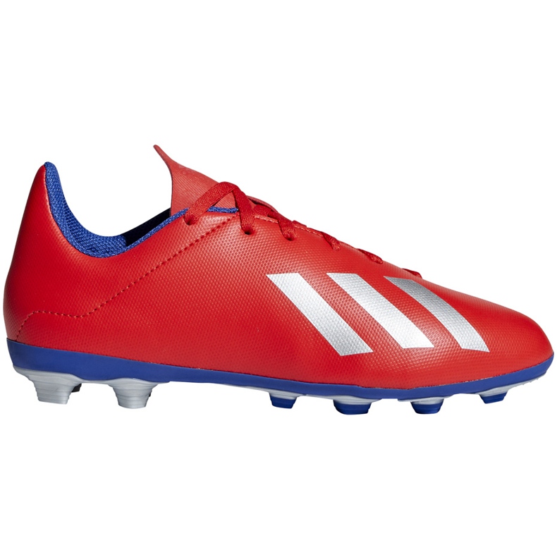Pantofi de fotbal Adidas X 18.4 FxG Jr roșii BB9379 multicolor roșu