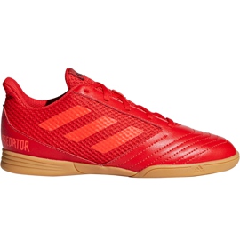 Ghete de fotbal Adidas Predator 19.4 In Sala Jr CM8552 multicolor roșu Ghete de fotbal Adidas Predator 19.4 In Sala Jr CM8552 multicolor roșu
