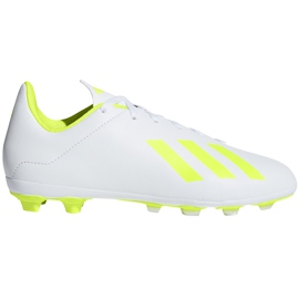 Ghete de fotbal Adidas X 18.4 FxG Jr BB9380 multicolor alb Ghete de fotbal Adidas X 18.4 FxG Jr BB9380 multicolor alb