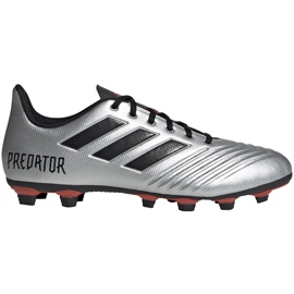Ghete de fotbal adidas Predator 19.4 FxG argintiu F35597