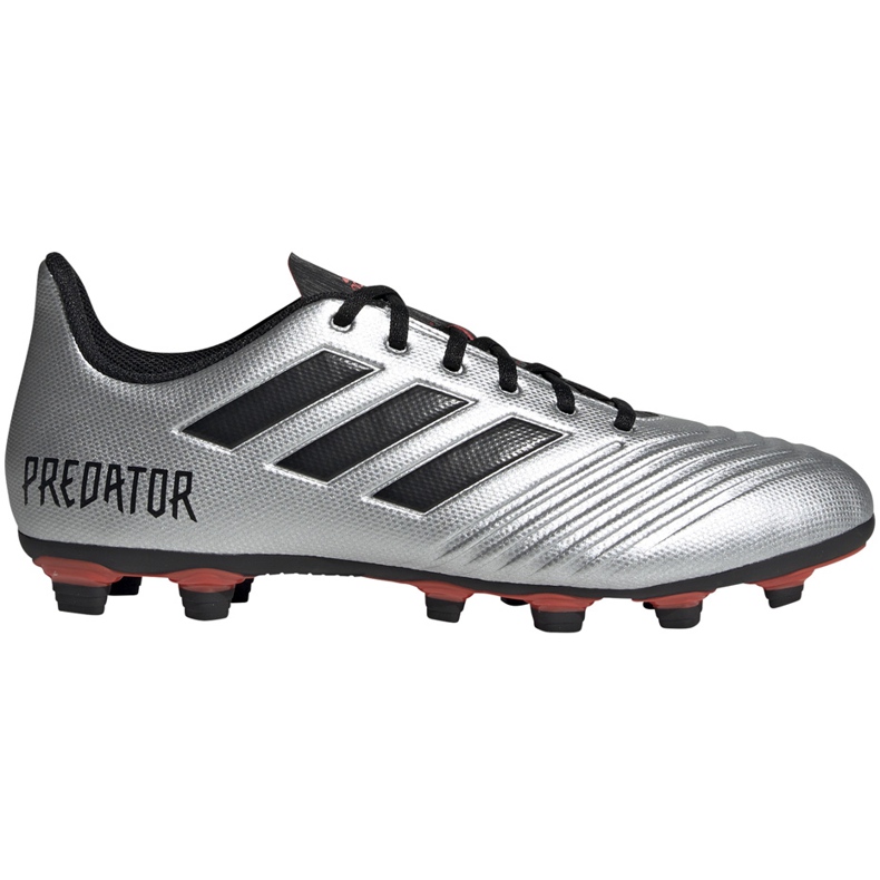 Ghete de fotbal adidas Predator 19.4 FxG argintiu F35597