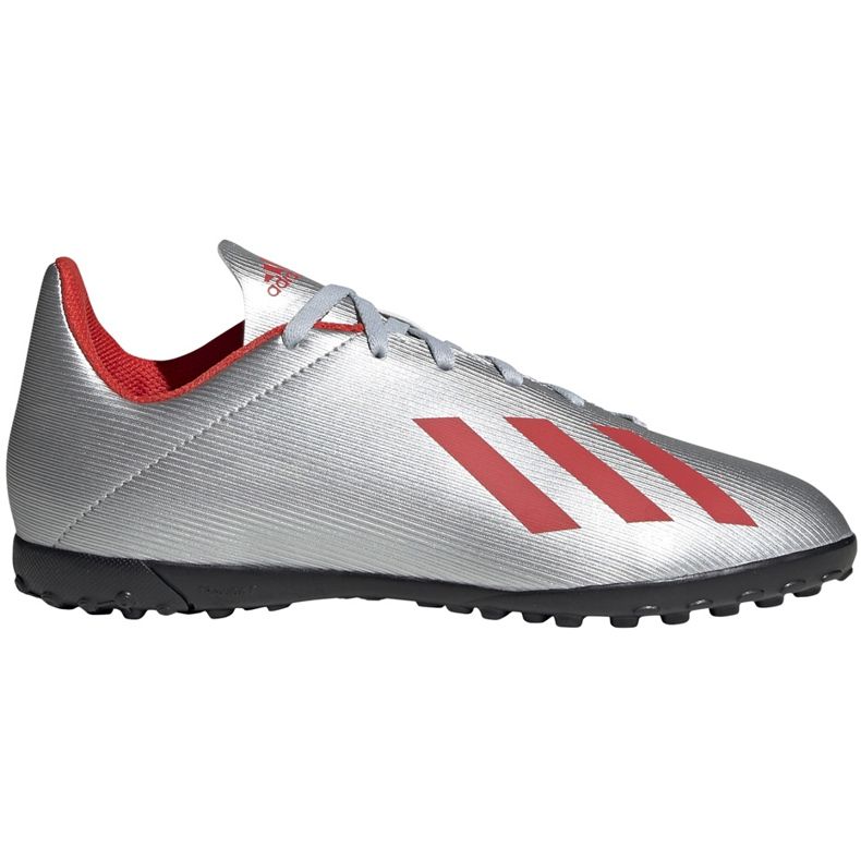 Ghete de fotbal adidas X 19.4 Tf Jr argintiu F35348 roșu