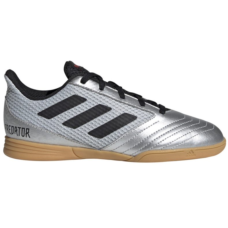Ghete de fotbal adidas Predator 19.4 In Sala Jr argintiu G25829 multicolor gri Ghete de fotbal adidas Predator 19.4 In Sala Jr argintiu G25829 multicolor gri