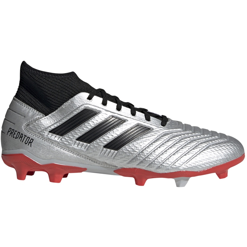 Ghete de fotbal adidas Predator 19.3 Fg argintiu F35595 roșu