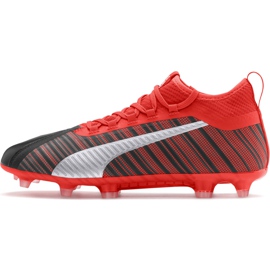 Ghete de fotbal Puma One 5.2 Fg Ag roșu negru 105618 01 multicolor roşu