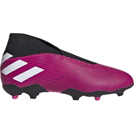 Adidas Nemeziz 19.3 Ll Fg Jr pantofi de fotbal roz EF8848 negru Adidas Nemeziz 19.3 Ll Fg Jr pantofi de fotbal roz EF8848 negru