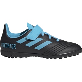 Ghete de fotbal Adidas Predator 19.4 H&amp;L Tf Junior negru albastru G25827
