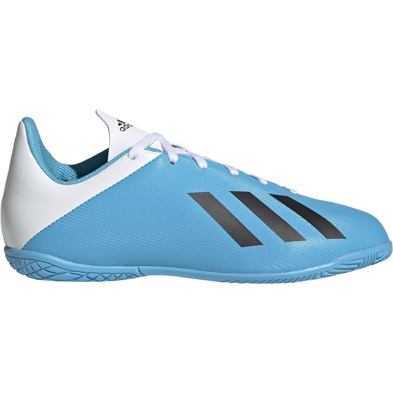 Ghete de fotbal adidas X 19.4 În albastru Junior și alb F35352