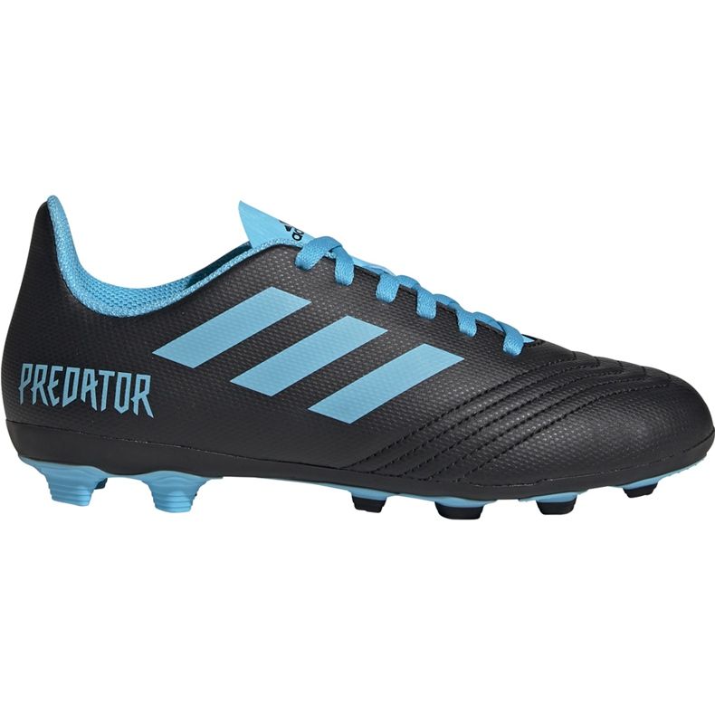 Ghete de fotbal Adidas Predator 19.4 FxG Junior negru și albastru G25823