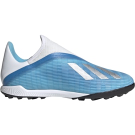 Pantofi de fotbal Adidas X 19.3 Ll Tf albastru și alb EF0632