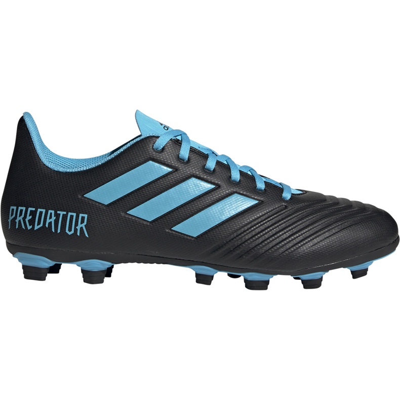Ghete de fotbal adidas Predator 19.4 FxG negru și albastru F35598