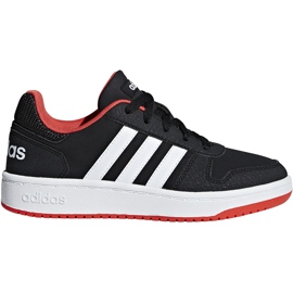 Pantofi copii Adidas Hoops 2.0 K negru-roșu B76067 alb roşu