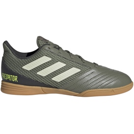 Cizme de fotbal Adidas Predator 19.4 In Junior kaki EF8224 verde verde