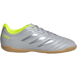 Ghete de fotbal Adidas Copa 20.4 In Jr EF8354 gri argint Ghete de fotbal Adidas Copa 20.4 In Jr EF8354 gri argint