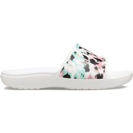 Crocs Femei Classic Crocs Tie Dye Mania Slide 206481 928 alb multicolor